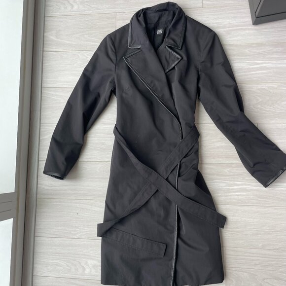 Cinzia Rocca Leather Trim Rain Jacket - Picture 1 of 5